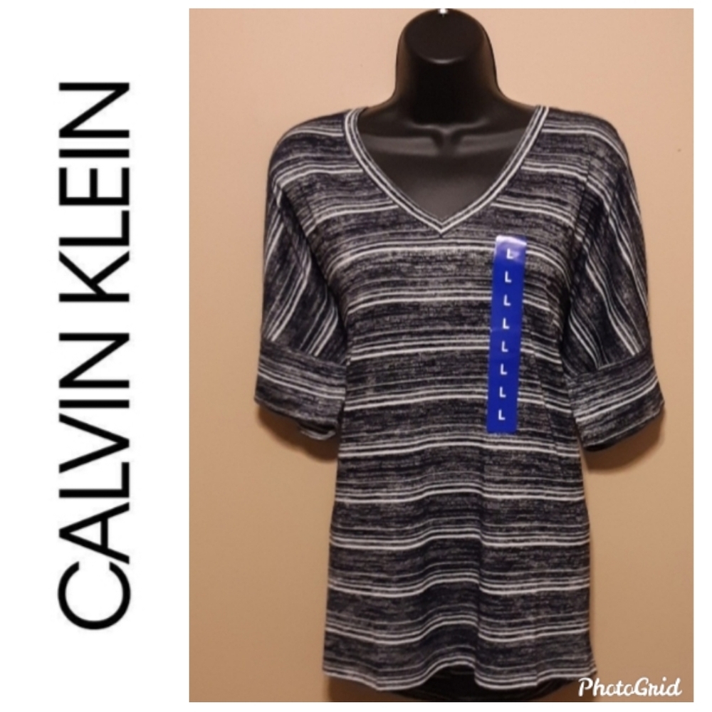 ‼LIQUIDATION‼NWT CK VNECK SWEATER SHIRT SZ: L-XL